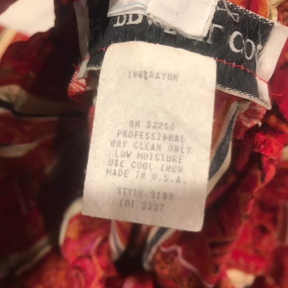 Vintage Boho Style Wide Leg Elastic Waist  Striped Printed Pants Size Medium - Picture 10 of 10